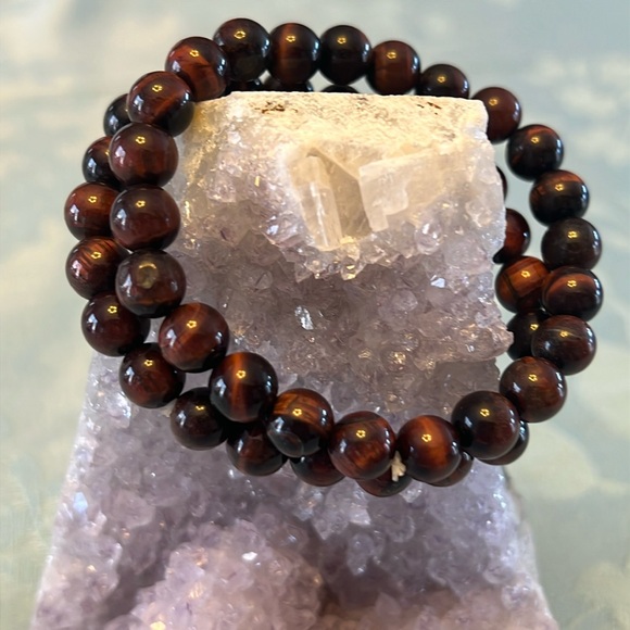 Red tigers eye (one) 8mm - Picture 1 of 4
